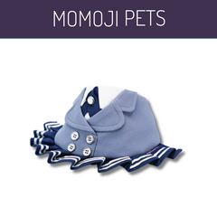 Momoji Josephine Bib - ชุดสุนัข ชุดแมว สูทสำหรับสัตว์เลี้ยง สีเทา สีกรม ชุดนักเรียนหญิง