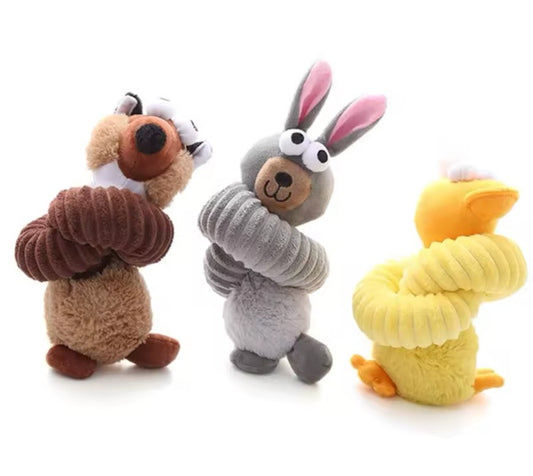 Puppy N Paw Animal Long Neck Plush Toy ของเล่นสำหรับสัตว์เลี้ยง ฝึกทักษะ ใช้กัด