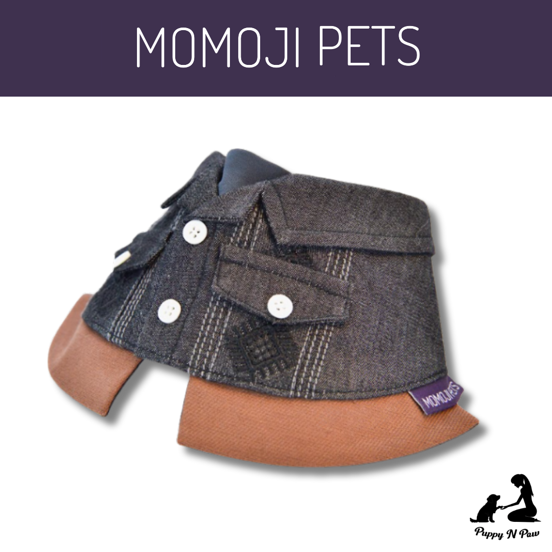 Momoji Cyclone Bib - Thunder Black ผ้าพันคอสุนัข
