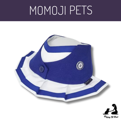 Momoji Leighton Boys Bib - ผ้าพันคอสำหรับสัตว์เลี้ยง ชุดผู้ชายสีฟ้า สีน้ำตาล ชุดกีฬา