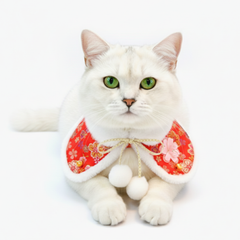 Momoji Greet Bib - ผ้าพันคอสำหรับสัตว์เลี้ยง ชุดตรุษจีน