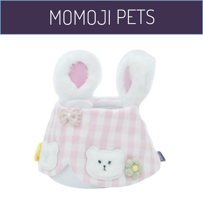 Momoji Bear Garden Bib - Pink Swan