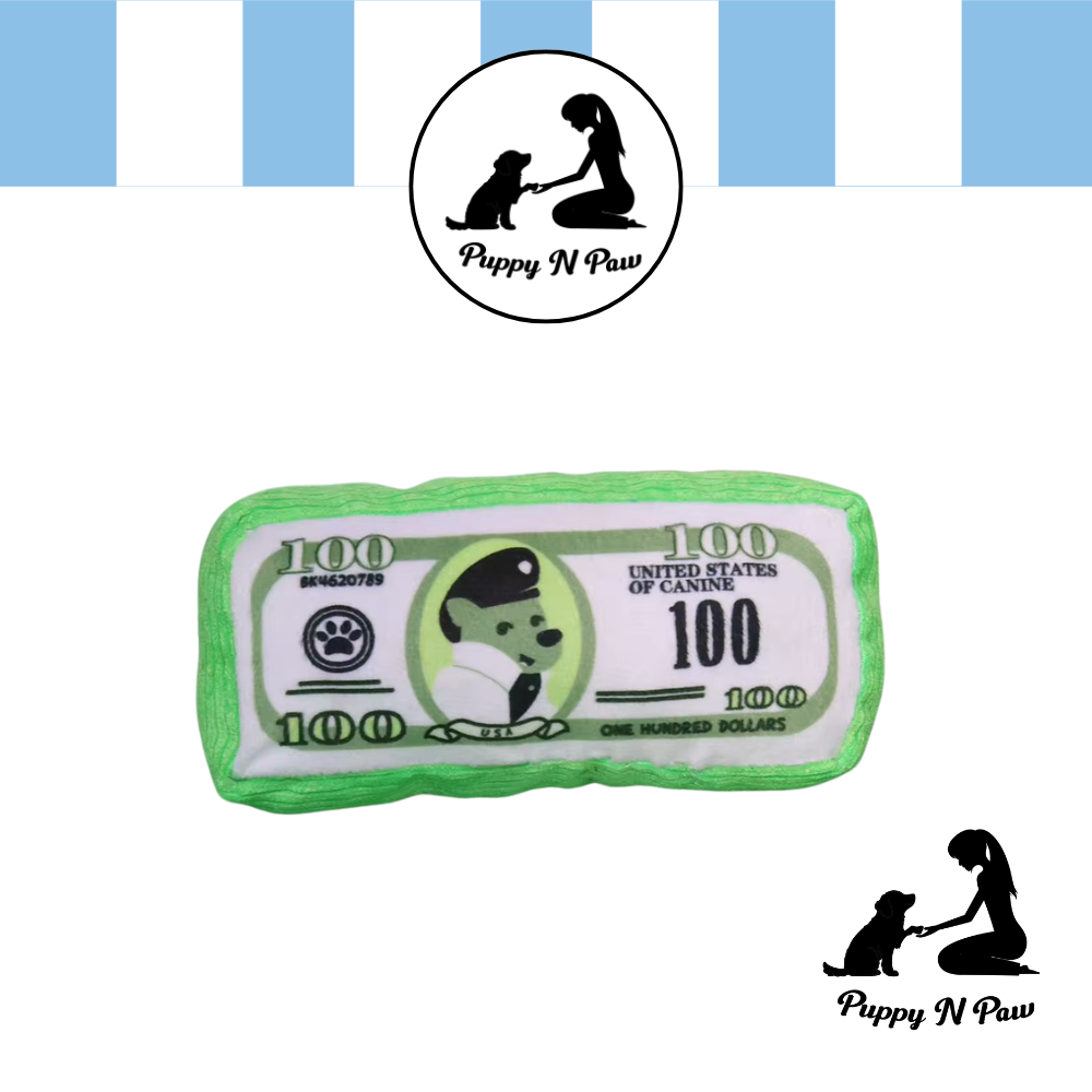 Puppy N Paw Dollars Dog Club Plush Toy for Pets ของเล่นสุนัข บีบมีเสียง สำหรับกัดเล่น