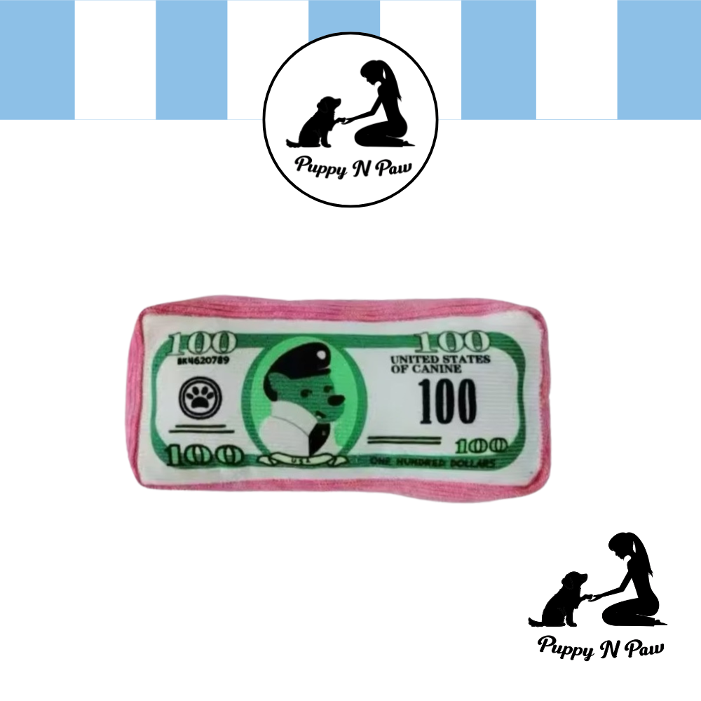 Puppy N Paw Dollars Dog Club Plush Toy for Pets ของเล่นสุนัข บีบมีเสียง สำหรับกัดเล่น