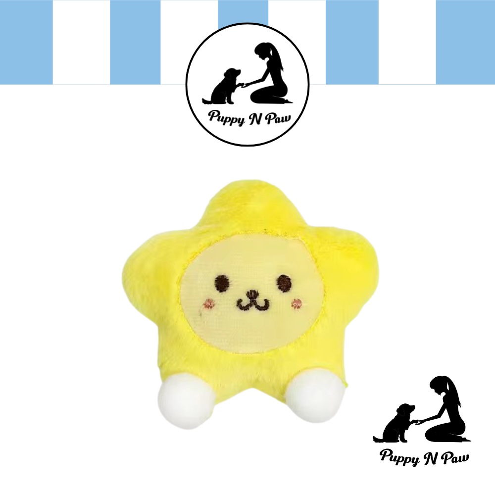 Puppy N Paw Little Star Plush Toy ตุ๊กตารูปดาวสีพาสเทล สำหรับน้องแมว สุนัขเด็ก บีบมีเสียง