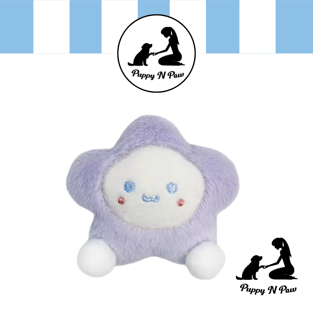 Puppy N Paw Little Star Plush Toy ตุ๊กตารูปดาวสีพาสเทล สำหรับน้องแมว สุนัขเด็ก บีบมีเสียง