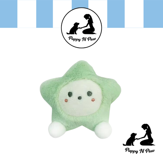 Puppy N Paw Little Star Plush Toy ตุ๊กตารูปดาวสีพาสเทล สำหรับน้องแมว สุนัขเด็ก บีบมีเสียง