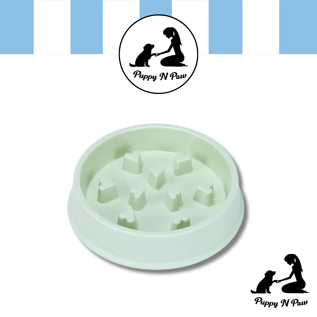 Puppy N Paw Small Heart - Slow Feed Bowl ชามลดการกินไว สำหรับสัตว์เลี้ยง