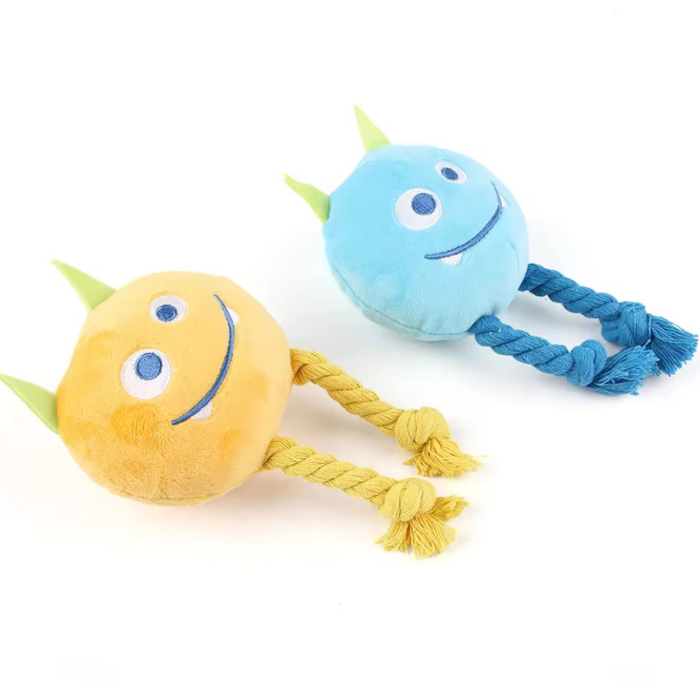 Puppy N Paw Smile Monster Plush Toy ของเล่นฝึกทักษะ สำหรับสุนัข กัดมีเสียง ตุ๊กตามีเชือก