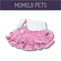 Momoji Kristen Collection Bib - ชุดสุนัข ชุดแมว ชุดสัตว์เลี้ยง ผ้าพันคอสุนัขมีกระโปรง สีชมพู สีเหลือง