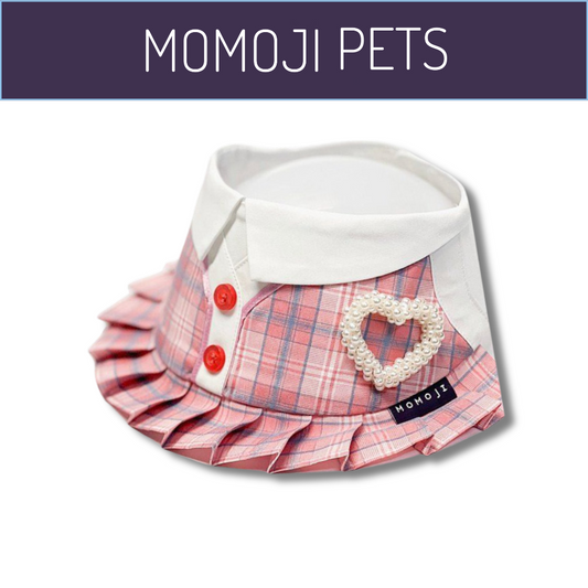 Momoji Gill Bib - Rose Pink ผ้าพันคอสัตว์เลี้ยง ชุดผู้หญิง มีกระโปรง