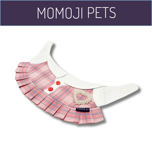 Momoji Gill Bib - Rose Pink ผ้าพันคอสัตว์เลี้ยง ชุดผู้หญิง มีกระโปรง