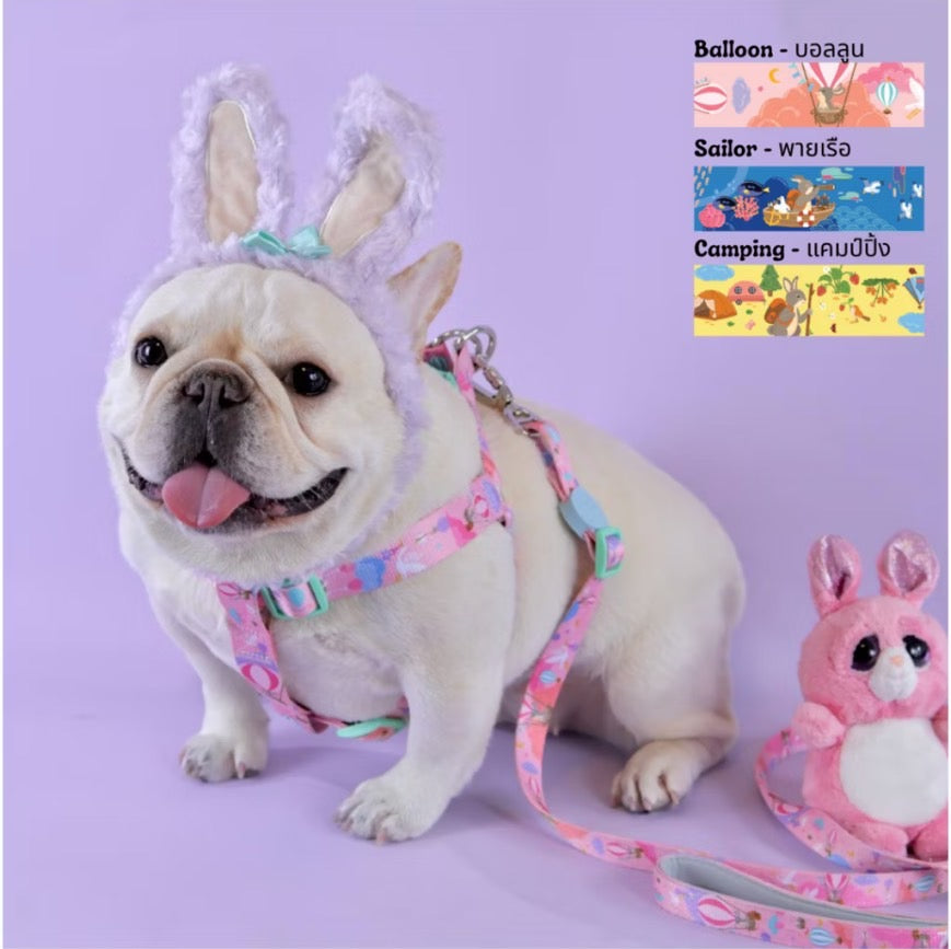 The Lonely Rabbit ปลอกคอ รัดอก สายจูง สำหรับสัตว์เลี้ยง สุนัข หมาใหญ่ แมว Collar Leash Harness