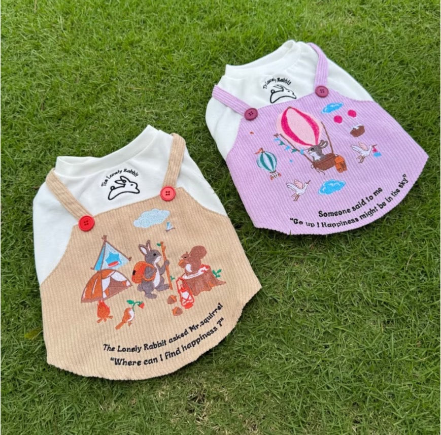 The Lonely Rabbit First Adventure ชุดเอี๊ยมสำหรับน้องหมา ชุดหมา ชุดแมว ชุดสุนัข ชุดสัตว์เลี้ยง