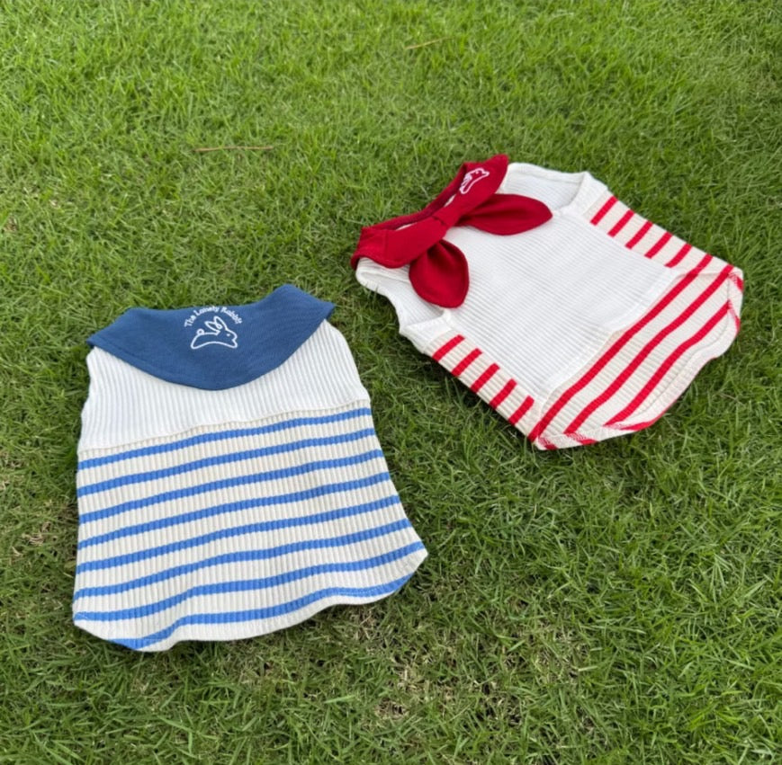 The Lonely Rabbit Sailor Uniform - First Adventure ชุดกะลาสี เสื้อผ้าสัตว์เลี้ยง หมาแมว ชุดกระต่าย