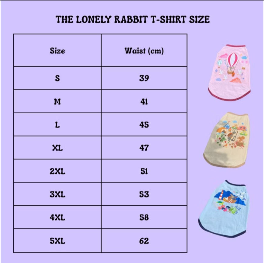 The Lonely Rabbit First Adventure Shirt - เสื้อยืดสำหรับสัตว์เลี้ยง สุนัขแมว