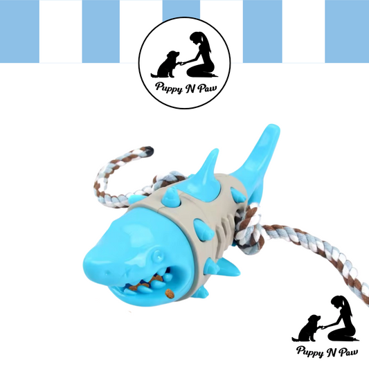 Puppy N Paw Biting Shark for Teeth Cleaning ของเล่นสุนัข ฝึกทักษะ ซ่อนขนม แข็งแรง เหมาะสำหรับกัด