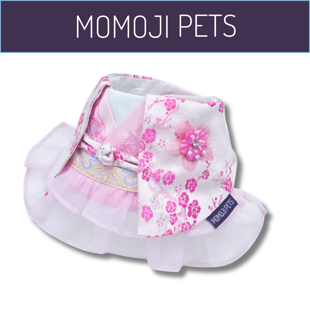 Momoji Shine Bib - Pink Blossom