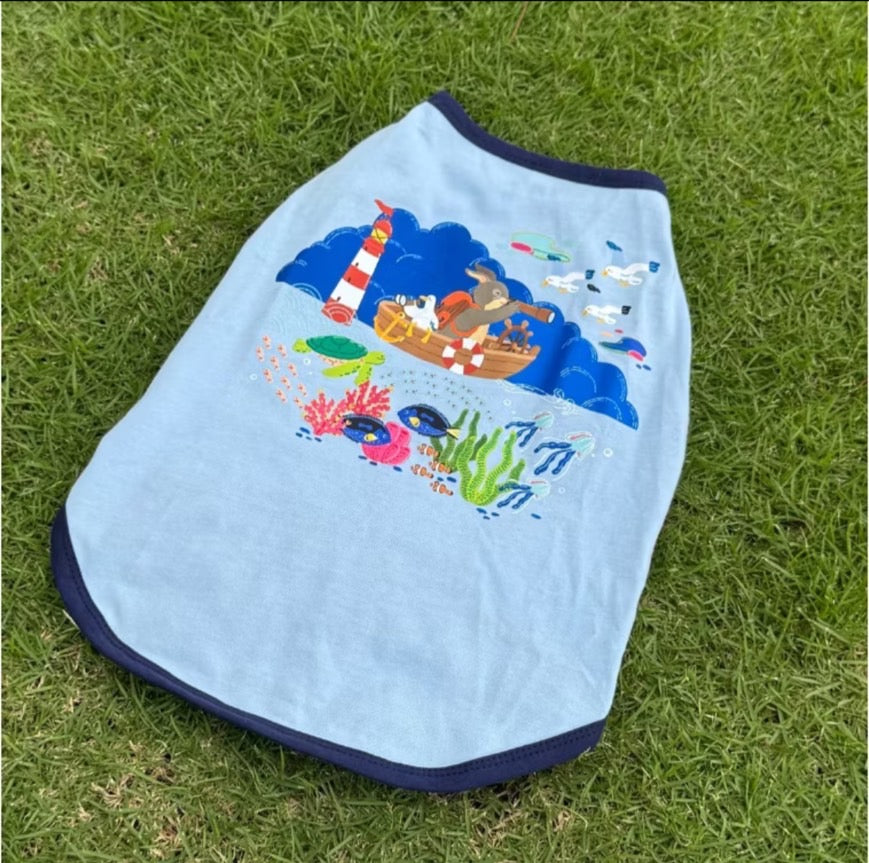 The Lonely Rabbit First Adventure Shirt - เสื้อยืดสำหรับสัตว์เลี้ยง สุนัขแมว