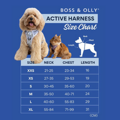 Boss & Olly - Batik Blue รัดอก สายจูงสำหรับสัตว์เลี้ยง สุนัข แมว Leash and Harness for Dog and Cat