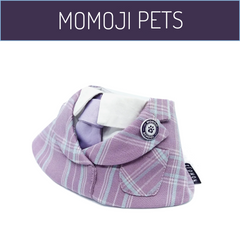 Momoji St Edan Bib ชุดสุนัข ชุดแมว ชุดสัตว์เลี้ยง ผ้าพันคอสุนัข ชุดนักเรียน สีม่วง