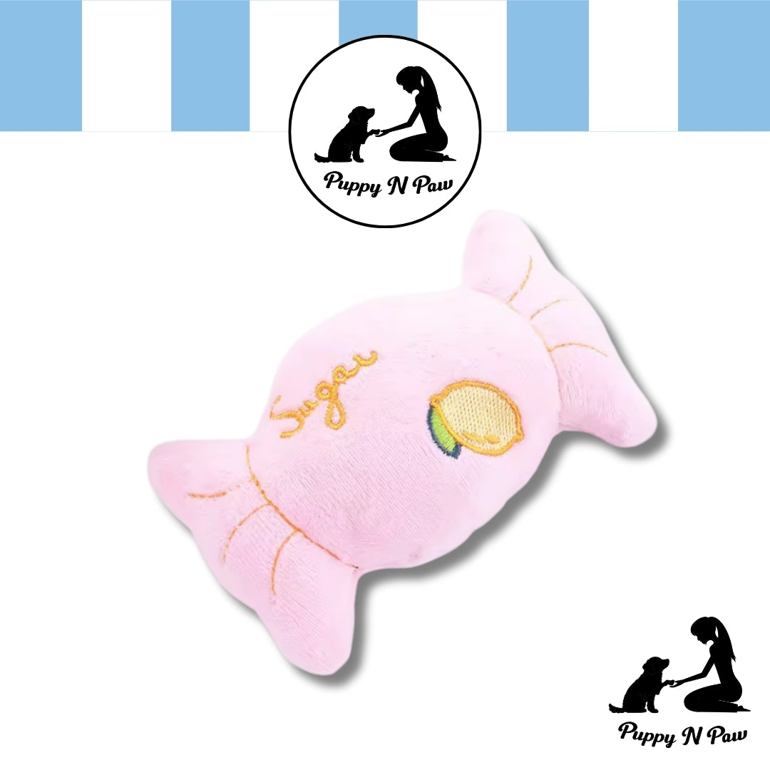 Puppy N Paw Sweet Candy Plush Toy ตุ๊กตาของเล่นสุนัขทรงลูกอม
