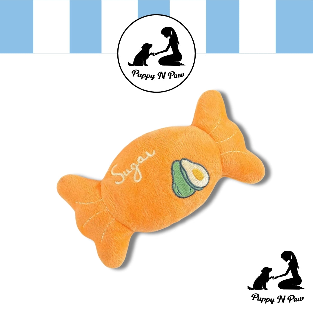 Puppy N Paw Sweet Candy Plush Toy ตุ๊กตาของเล่นสุนัขทรงลูกอม