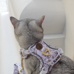 Boss & Olly - White Batik รัดอกสายจูง สำหรับสัตว์เลี้ยง สุนัข แมว Leash and Harness for Dog and Cat