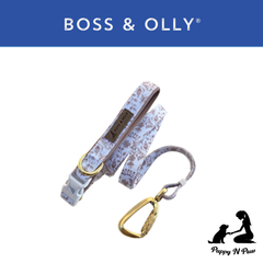 Boss & Olly - White Batik รัดอกสายจูง สำหรับสัตว์เลี้ยง สุนัข แมว Leash and Harness for Dog and Cat