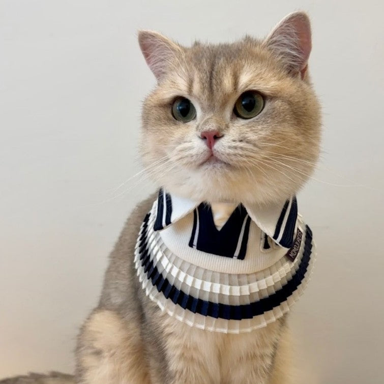 Momoji Tennis Pet Bib - White ชุดเทนนิสชาย เทนนิสหญิง ชุดสำหรับสุนัข แมว ชุดน้องหมามีกระโปรง