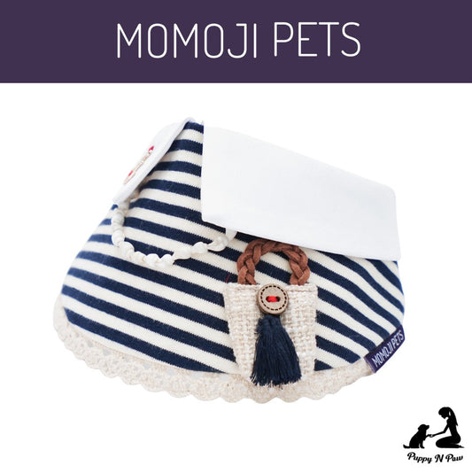 Momoji Deauville Bib - Cabane Stripe Navy