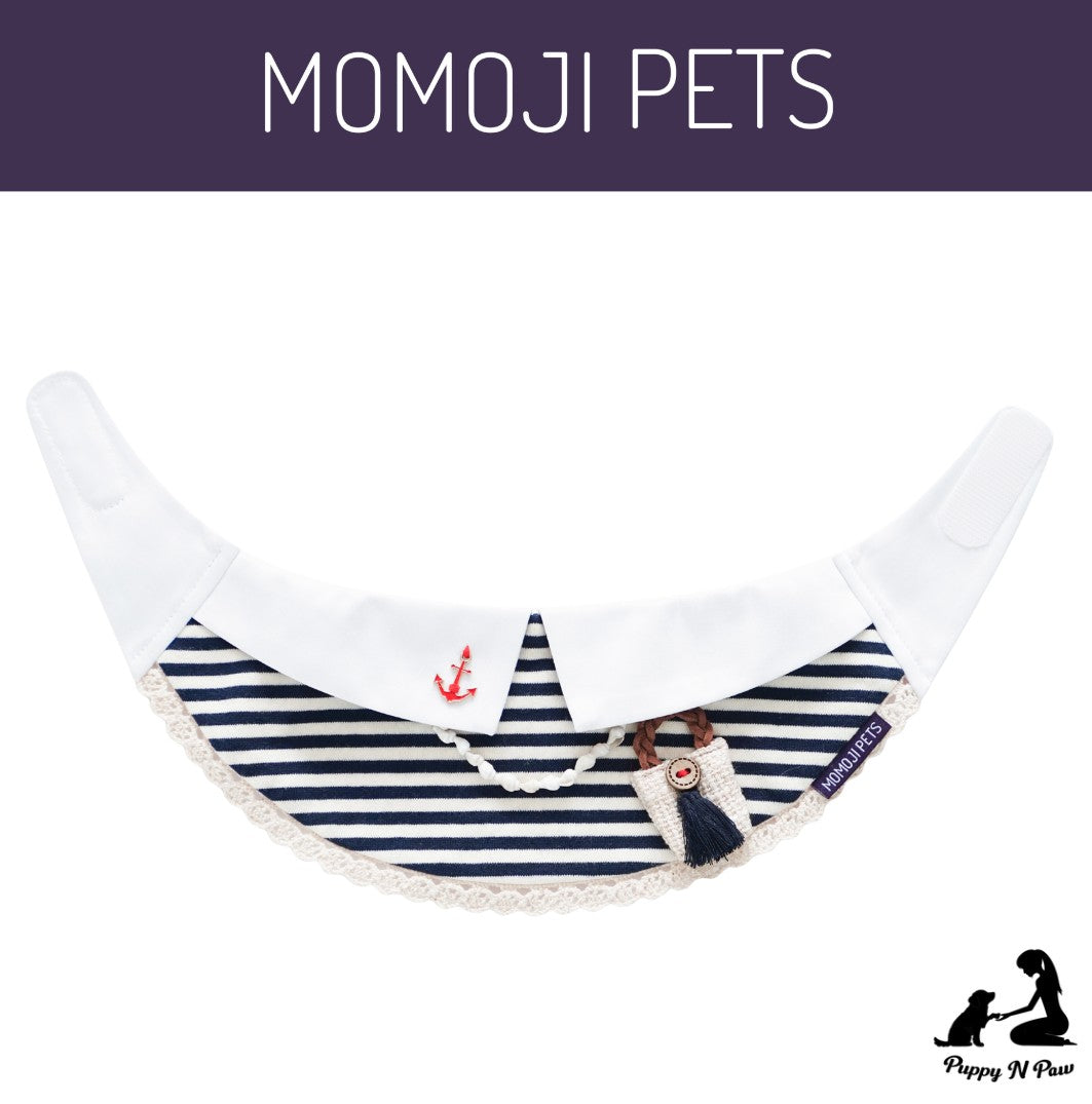 Momoji Deauville Bib - Cabane Stripe Navy