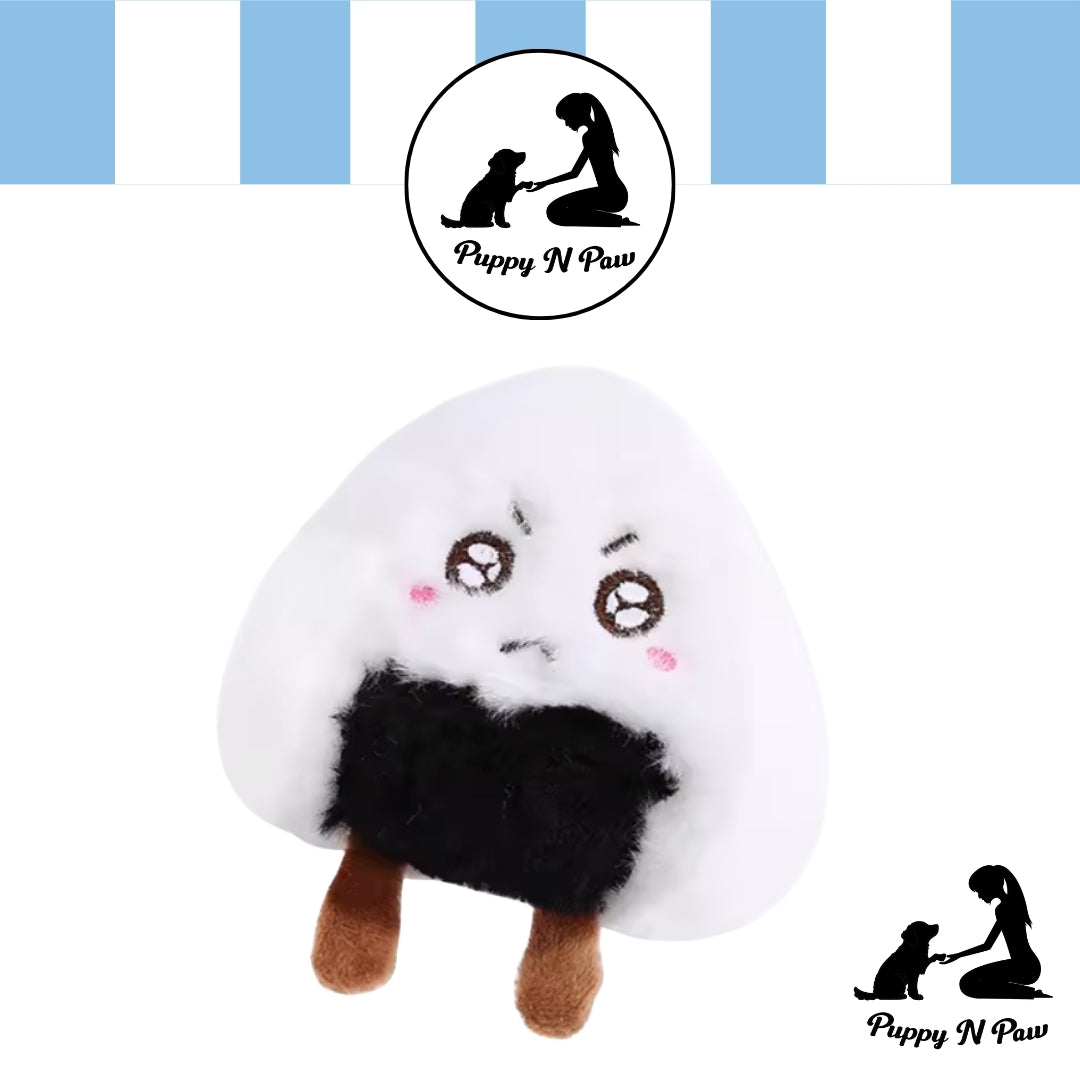 PUPPY N PAW Mini Breakfast Squeaky - ของเล่นหมาเล็ก รูปไข่ ขนมปัง ข้าวปั้น ชีส
