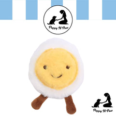 PUPPY N PAW Mini Breakfast Squeaky - ของเล่นหมาเล็ก รูปไข่ ขนมปัง ข้าวปั้น ชีส