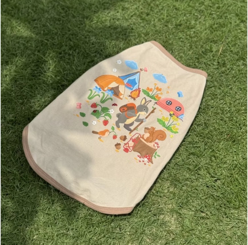 The Lonely Rabbit First Adventure Shirt - เสื้อยืดสำหรับสัตว์เลี้ยง สุนัขแมว